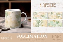 vintage valentines day mug wrap designs being used as valentines day mug sublimation prints