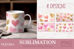 vintage valentines day mug wrap designs being used as valentines day mug sublimation prints