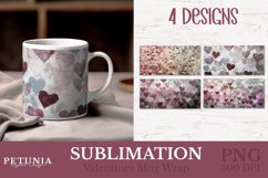 vintage valentines day mug wrap designs being used as valentines day mug sublimation prints