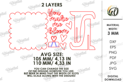 Valentine’s Day Notes Stands Bundle Lasercut. Valentine SVG Product Image 3