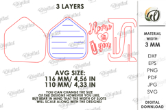 Valentine’s Day Note Stand Laser Cut. Standing Decor SVG Product Image 2