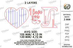 Valentine’s Day Note Stand Laser Cut. Standing Decor SVG Product Image 2