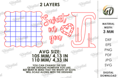 Valentine’s Day Note Stand Laser Cut. Standing Decor SVG Product Image 2