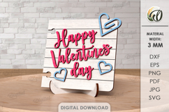 Valentine’s Day Notes Stands Bundle Lasercut. Valentine SVG Product Image 9