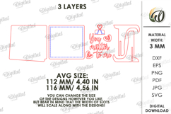 Valentine’s Day Note Stand Laser Cut. Standing Decor SVG Product Image 2