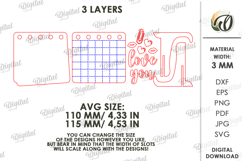 Valentine’s Day Note Stand Laser Cut. Standing Decor SVG Product Image 2