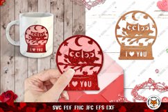 Happy Valentines Day Card Bundle SVG | Valentine Paper Cut Product Image 13