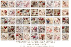 Mega Bundle Valentines Junk Journal Digital Paper Product Image 2