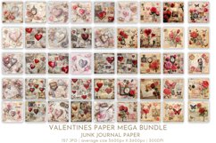 Mega Bundle Valentines Junk Journal Digital Paper Product Image 3