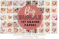 Mega Bundle Valentines Junk Journal Digital Paper Product Image 1