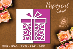 Valentines Papercut Card SVG Product Image 1