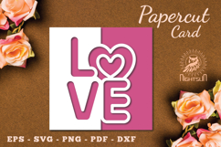 Valentines Papercut Card SVG Product Image 1