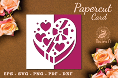 Valentines Papercut Card SVG Product Image 1