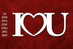 I Love You Photoframe SVG, Love Photoframe for Laser Cutting Product Image 3