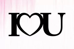 I Love You Photoframe SVG, Love Photoframe for Laser Cutting Product Image 2