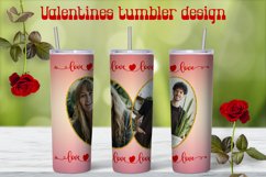 Valentines day photo sublimation tumbler wrap 20 Oz, photo frame tumbler design, Valentines tumbler.