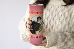 Valentines day photo sublimation tumbler wrap 20 Oz, photo frame tumbler design, Valentines tumbler.