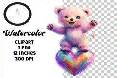 Valentines Pink Bear Clipart