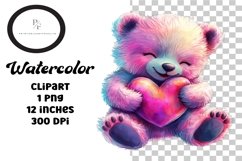 Valentines Pink Bear Clipart