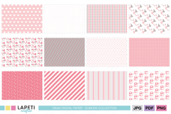 Valentine Digital Papers | Pink Love Scrapbooking Patterns Product Image 3