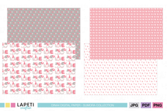 Valentine Digital Papers | Pink Love Scrapbooking Patterns Product Image 8