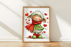 Valentines Quirky Winter Sheep Clipart Product Image 3