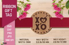 Valentine&#039;s Ribbon Gifts Tags Bundle. Laser Cut Tag SVG Product Image 4