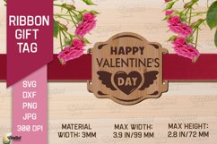 Valentine&#039;s Ribbon Gifts Tags Bundle. Laser Cut Tag SVG Product Image 7