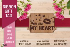 Valentine&#039;s Ribbon Gifts Tags Bundle. Laser Cut Tag SVG Product Image 8