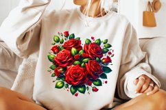 Valentine&#039;s Day Heart Roses PNG, Roses Clipart, Heart PNG Product Image 2