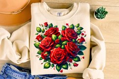 Valentine&#039;s Day Heart Roses PNG, Roses Clipart, Heart PNG Product Image 3