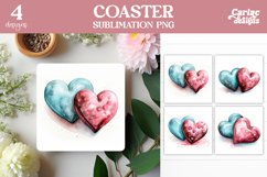 Valentines Round Coaster Sublimation