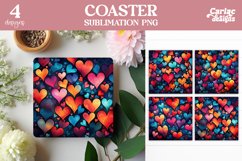 Valentines Round Coaster Sublimation