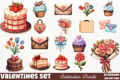 Valentines Set Clipart Sublimation, Valentine Clipart Bundle,    Watercolor Valentines, Valentines Day Clipart, Valentines Clipart, Valentines Clipart Bundle, Valentines Watercolor, Watercolor Valentines, Valentines Sublimation, Valentines, Valentines Cli