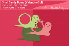 Cute Snail Valentines candy dome Product Image 3