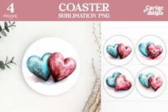 Valentines Square Coaster Sublimation