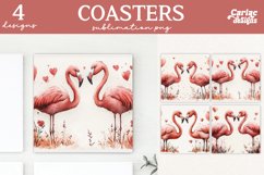 Valentines Square Coaster Sublimation Designs