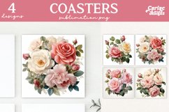 Valentines Square Coaster Sublimation Designs