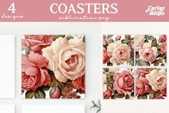 Valentines Square Coaster Sublimation Designs
