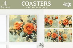 Valentines Square Coaster Sublimation Designs