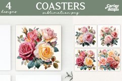 Valentines Square Coaster Sublimation Designs