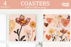 Valentines Square Coaster Sublimation Designs