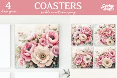 Valentines Square Coaster Sublimation Designs