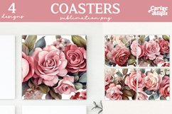 Valentines Square Coaster Sublimation Designs