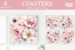 Valentines Square Coaster Sublimation Designs
