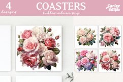 Valentines Square Coaster Sublimation Designs