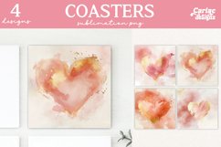 Valentines Square Coaster Sublimation Designs