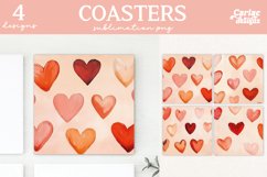 Valentines Square Coaster Sublimation Designs