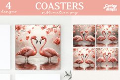 Valentines Square Coaster Sublimation Designs