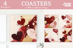 Valentines Square Coaster Sublimation Designs